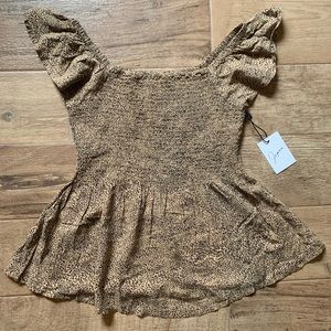 NWT | Cheetah Print Off Shoulder Top | S